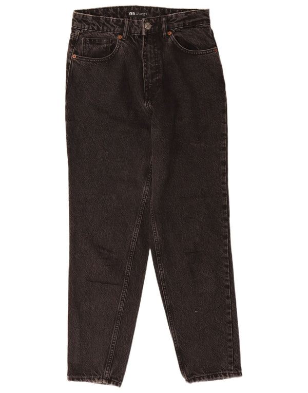 Женские зауженные джинсы Zara EU 36 XS W26 L27, черный хлопок