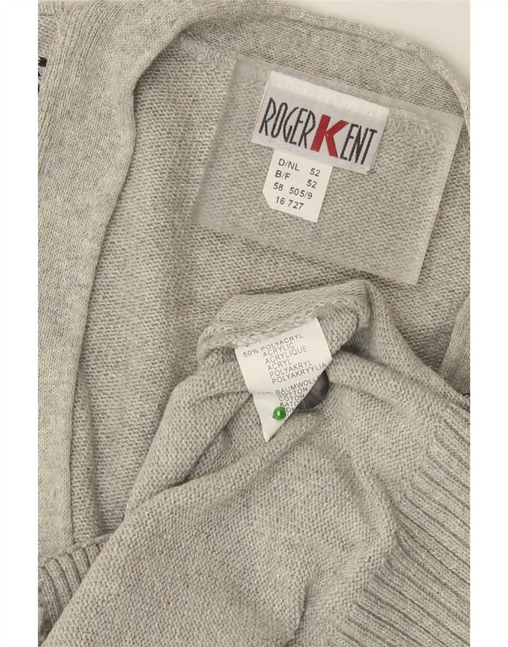 Мужской кардиган Roger Kent IT 52 Large Grey Argyle/Diamond