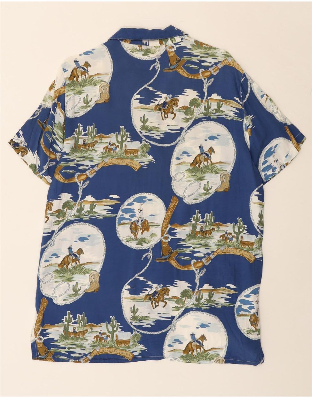 LES COPAINS Женское платье-рубашка с абстрактным узором IT 44 Средний синий