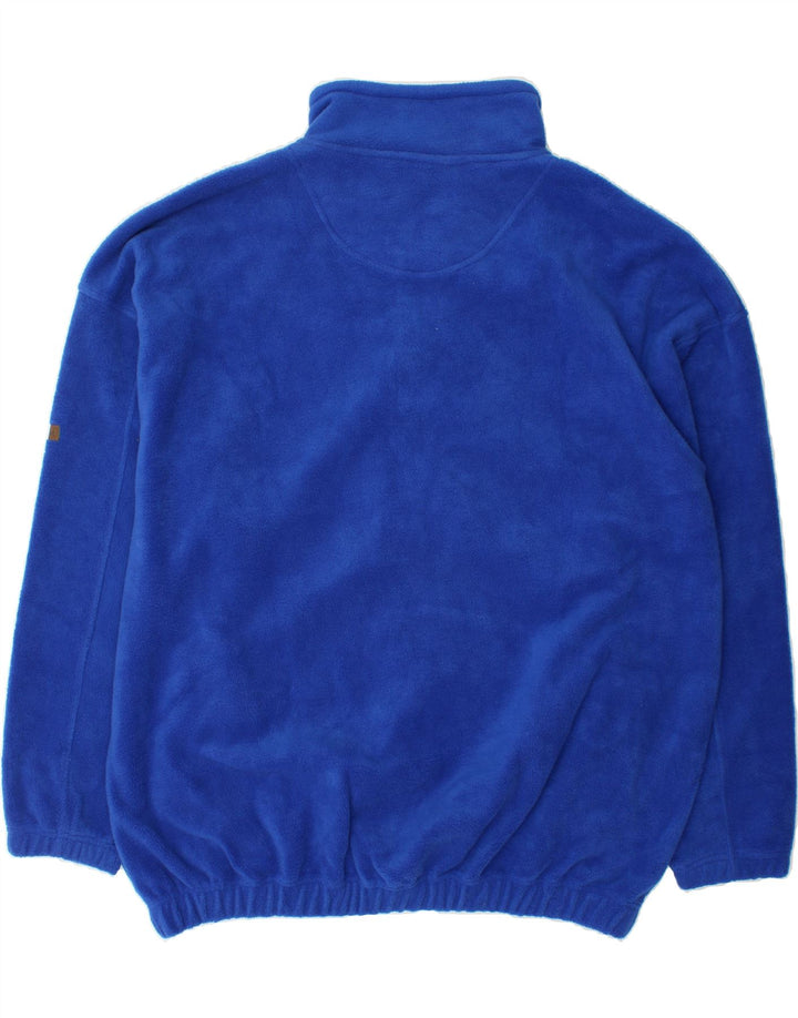 GIANNI Mens Loose Fit Fleece Jacket UK 44 2XL Blue Polyester Vintage Gianni and Second-Hand Gianni from Messina Hembry 