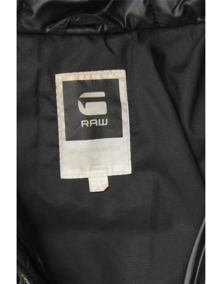 Женская утепленная куртка G-STAR с капюшоном UK 16, большая, черная, полиамид