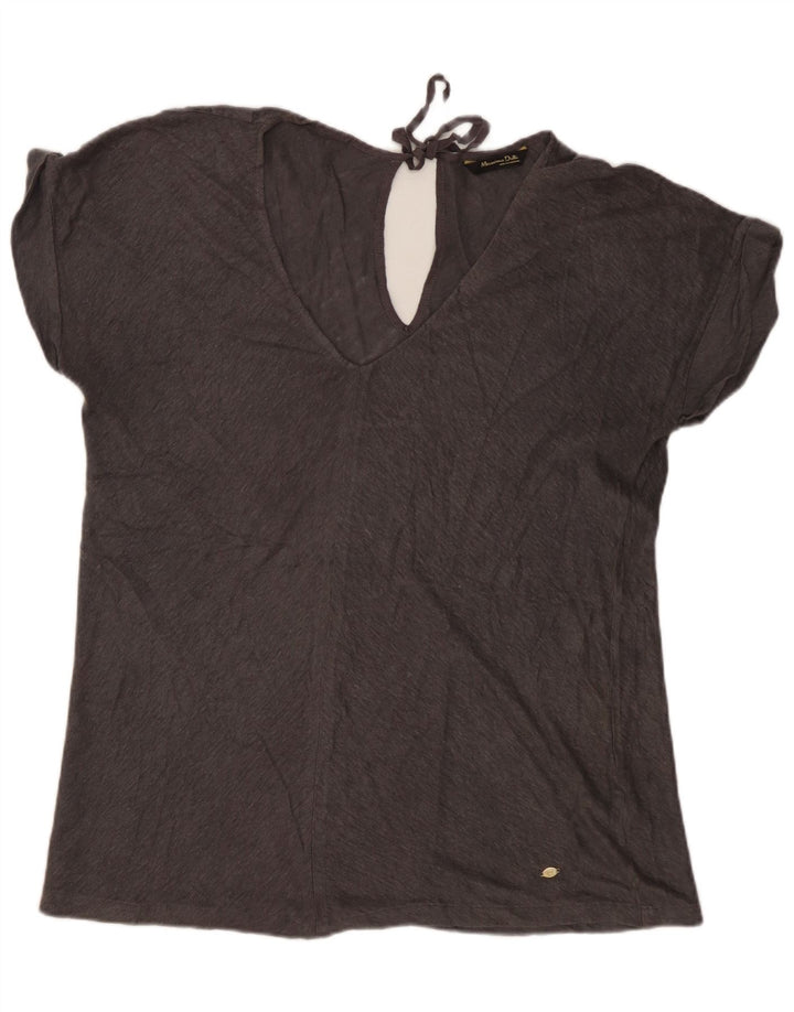 Женская блузка Massimo Dutti Top UK 16, большая, серая