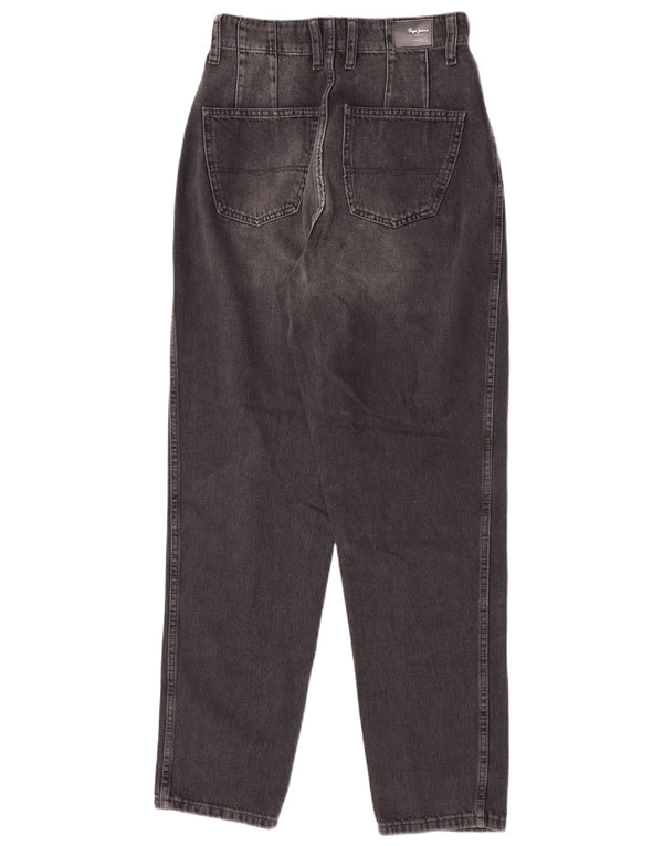 PEPE Jeans Женские зауженные джинсы с высокой талией W27 L30 Серый хлопок