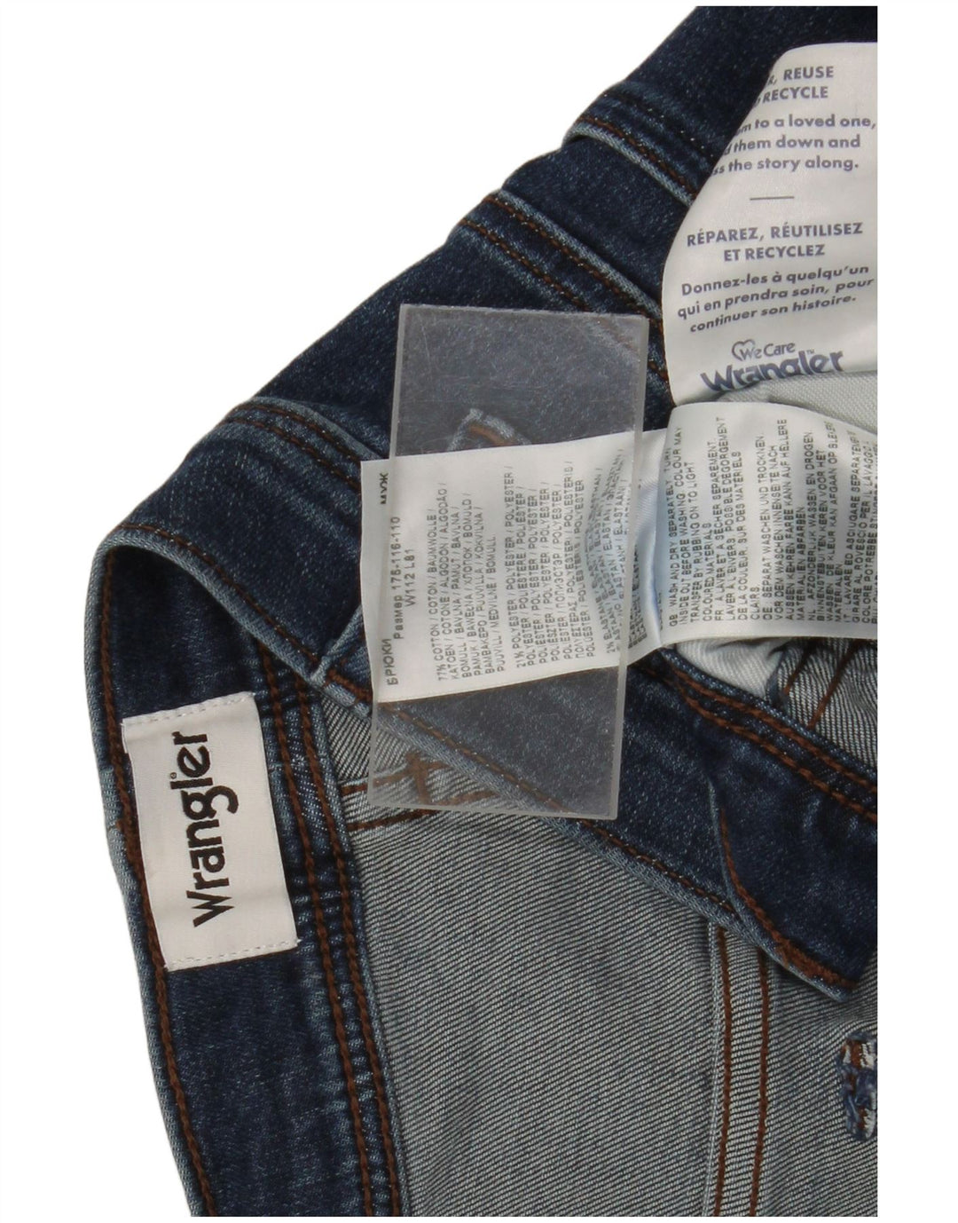 Мужские джинсы Wrangler Texas Slim W44 L32, синий хлопок