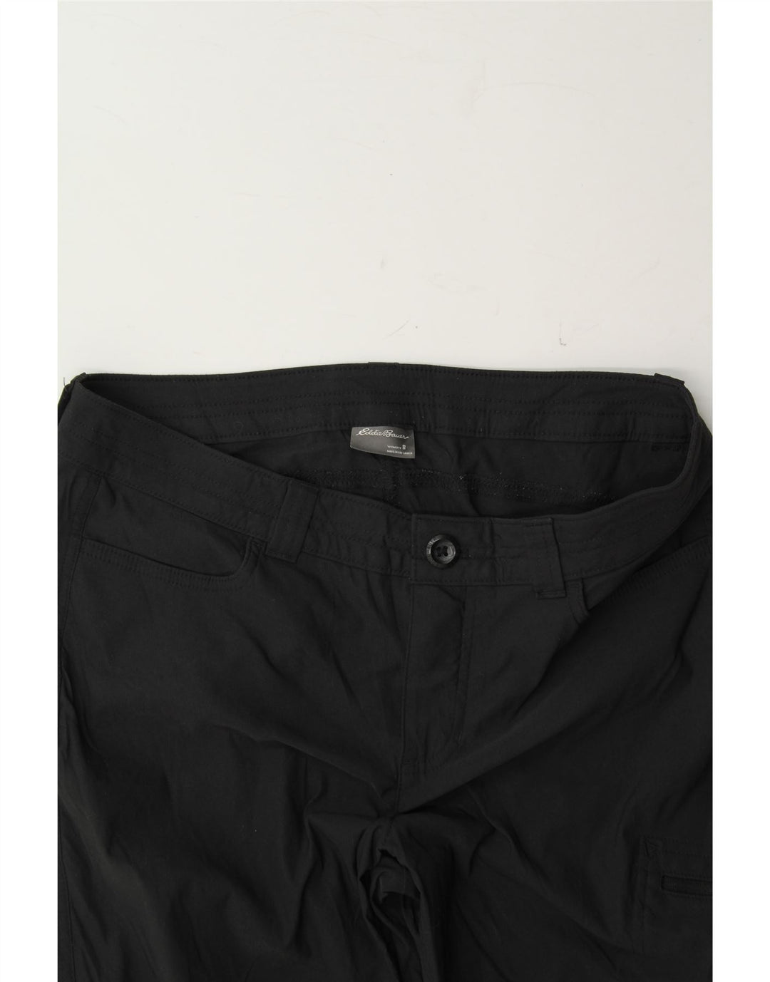 EDDIE BAUER Womens Straight Capri Trousers US 8 Medium W30 L21 Black Nylon Vintage Eddie Bauer and Second-Hand Eddie Bauer from Messina Hembry 