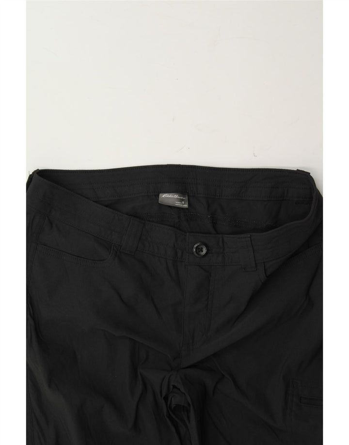 EDDIE BAUER Womens Straight Capri Trousers US 8 Medium W30 L21 Black Nylon Vintage Eddie Bauer and Second-Hand Eddie Bauer from Messina Hembry 