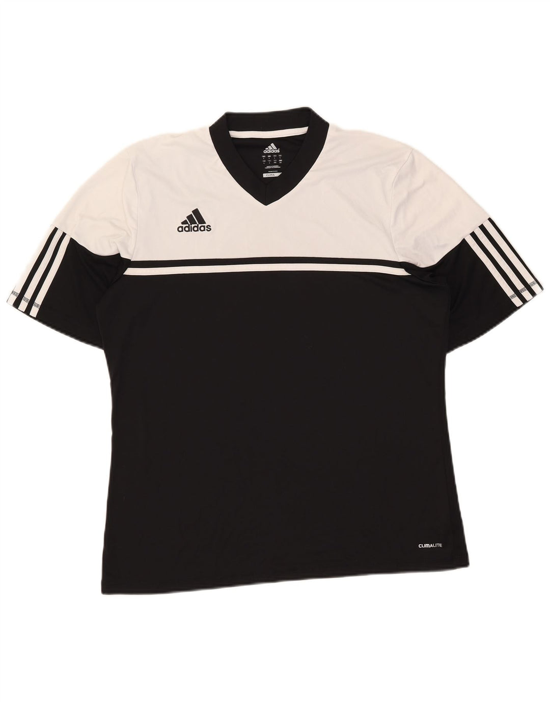 Мужская футболка Adidas Climalite, большой черный полиэстер с цветными блоками