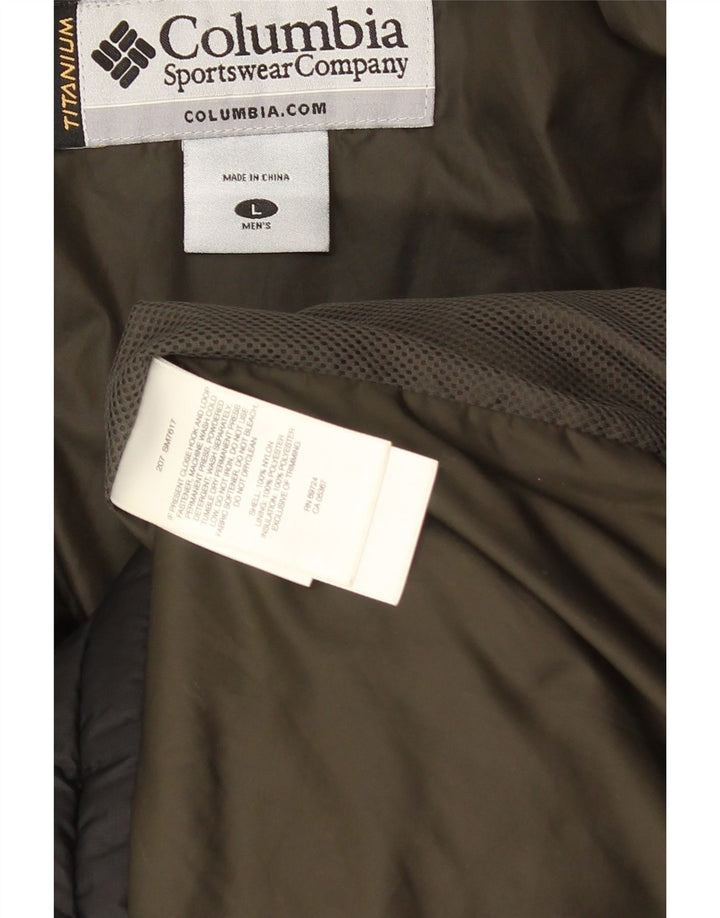 Мужская стеганая куртка Columbia UK 40, большая, черный нейлон