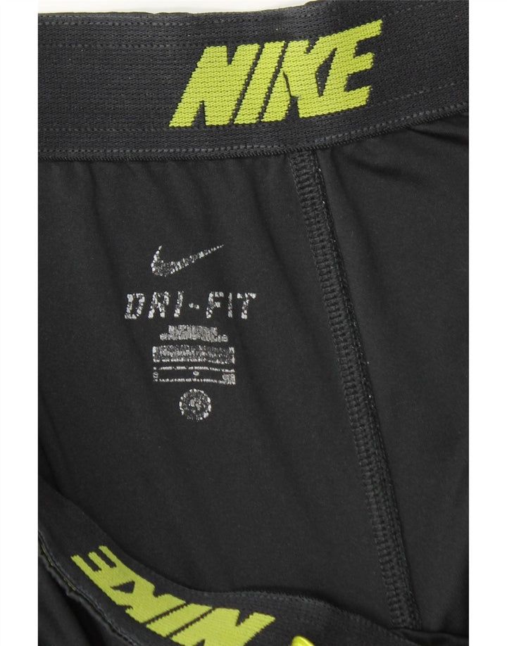 Мужские спортивные шорты Nike, маленькие черные, полиэстер с цветными блоками