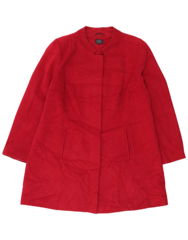 Женское пальто Marks & Spencer UK 18 XL, красный полиэстер