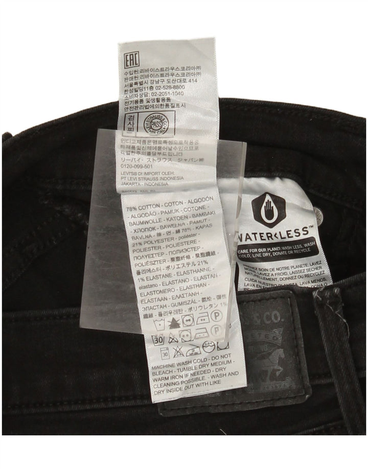 Женские прямые джинсы Levi's 314 W29 L30, черный хлопок