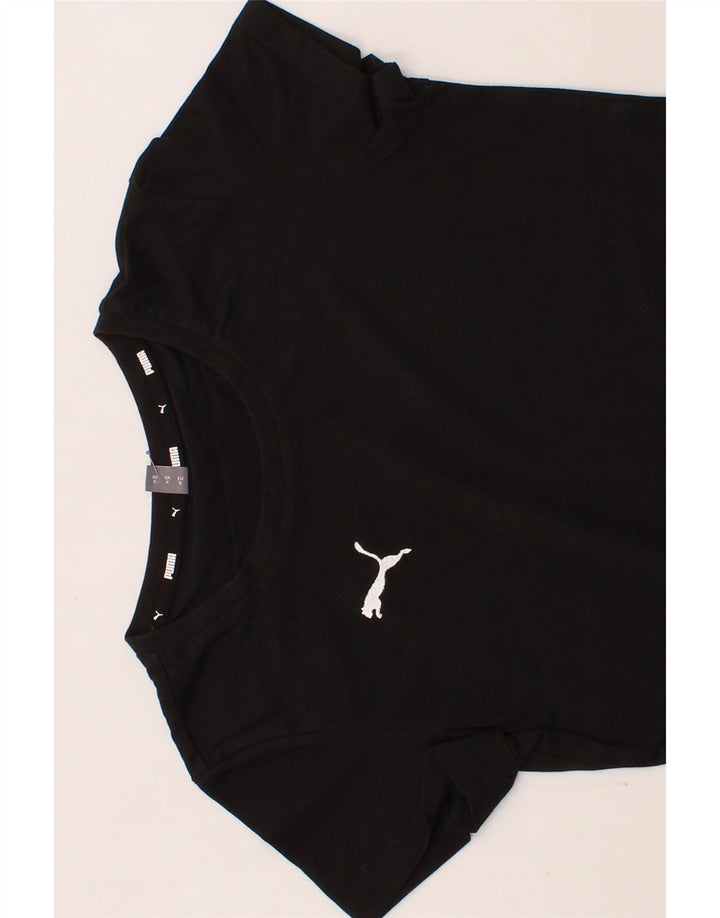PUMA Womens T-Shirt Top UK 10 Small Black Vintage Puma and Second-Hand Puma from Messina Hembry 