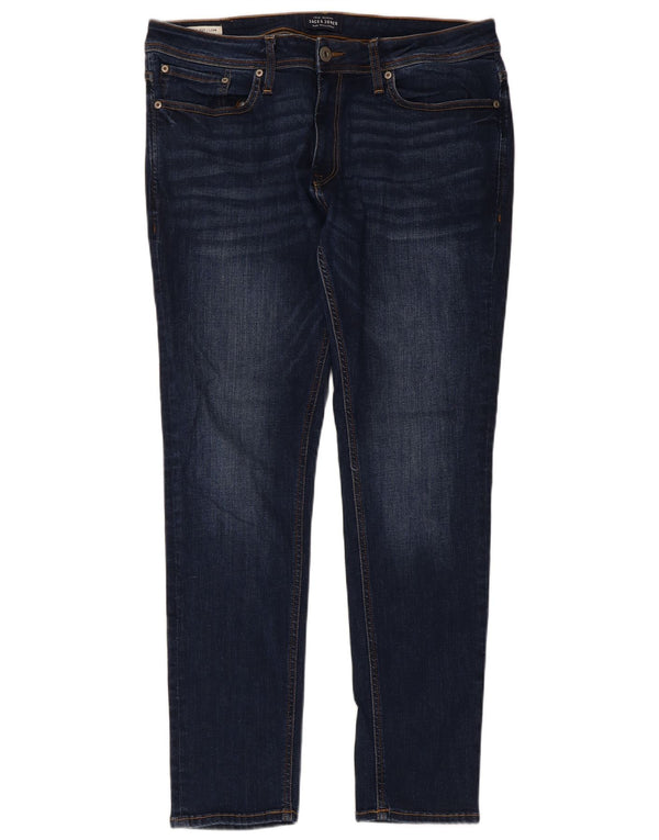 Мужские джинсы скинни Jack & Jones Liam W36 L32, темно-синий, хлопок