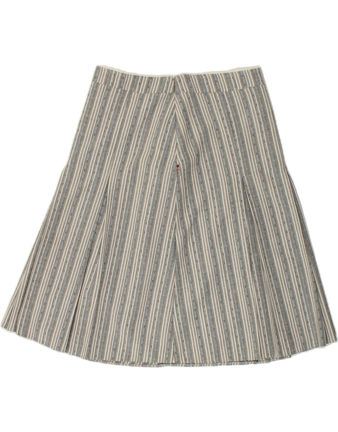 VINTAGE Womens A-Line Skirt EU 40 Medium W32 Grey Striped Vintage Vintage and Second-Hand Vintage from Messina Hembry 