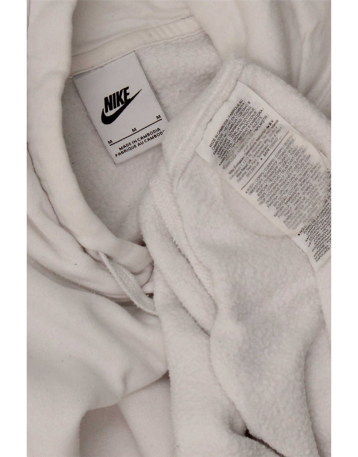 Мужской джемпер с капюшоном Nike среднего размера, белый хлопок