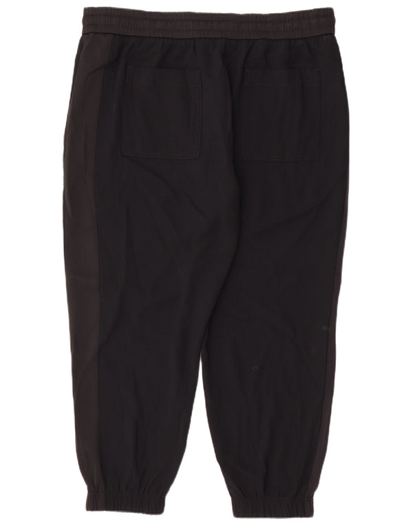 Женские укороченные брюки Marks & Spencer UK 20 2XL W40 L25 черные с цветными блоками