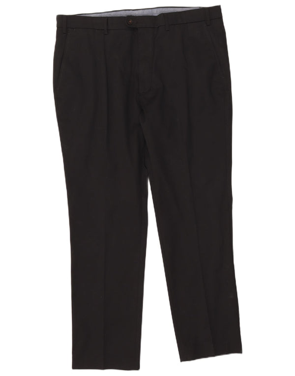 Marks & Spencer Mens Slim Fit Suit Trousers W38 L29 Black Cotton