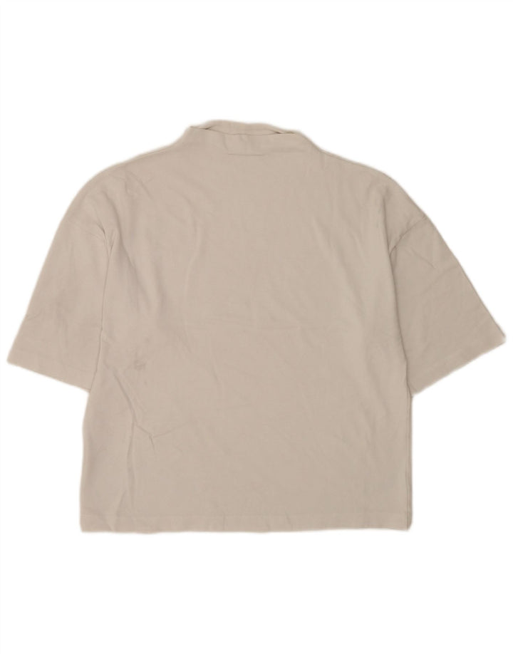 Женская футболка оверсайз Zara Top UK 10, маленький белый хлопок