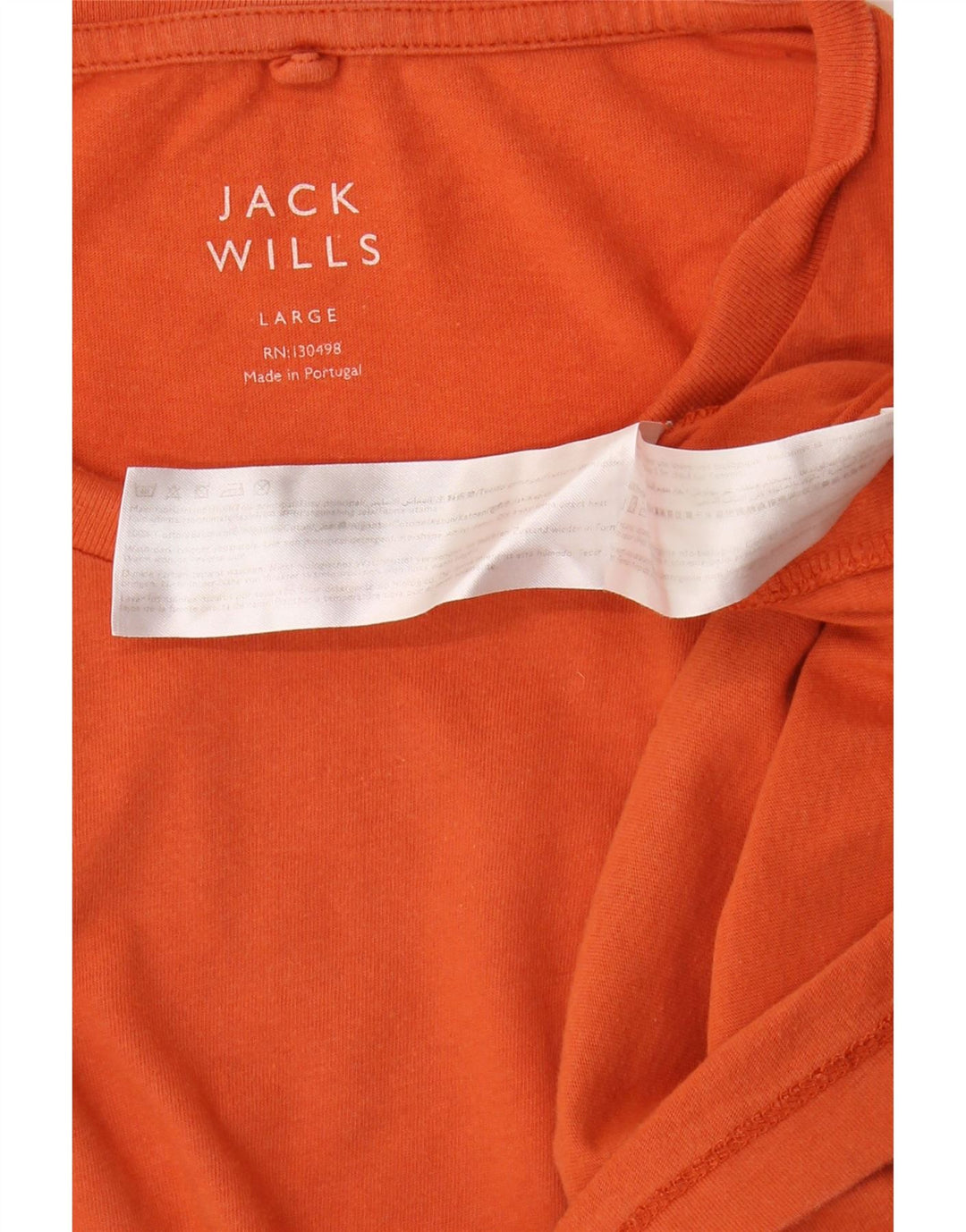 JACK WILLS Мужская футболка из хлопка большого размера оранжевого цвета