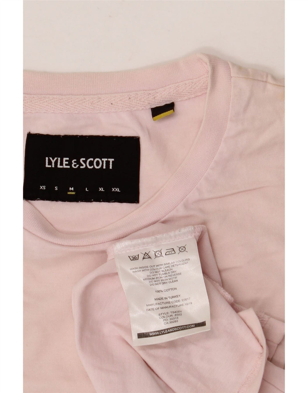Мужская футболка LYLE & SCOTT из хлопка среднего розового цвета