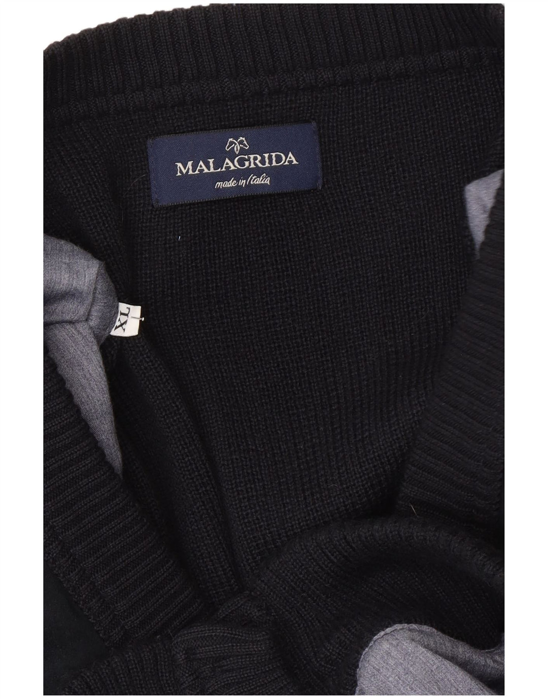 Мужской кардиган-свитер Malagrida XL в черную полоску из шерсти