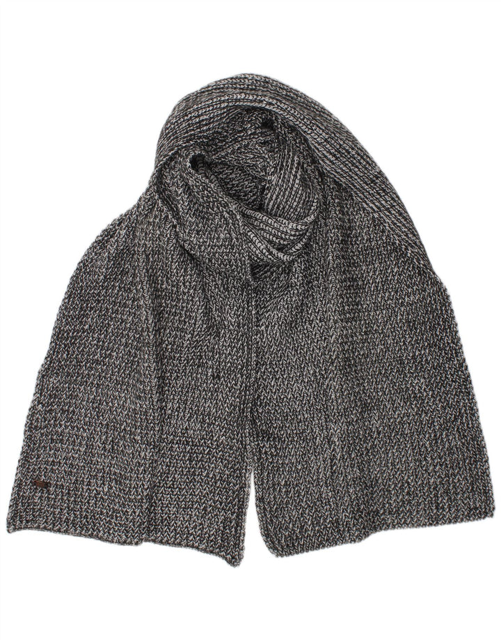 Мужской вязаный прямоугольный шарф Liu Jo, один размер, классический серый в крапинку