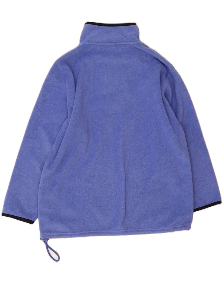 ST. BERNARD Womens Zip Neck Fleece Jumper UK 10/12 Medium Blue Polyester Vintage St. Bernard and Second-Hand St. Bernard from Messina Hembry 