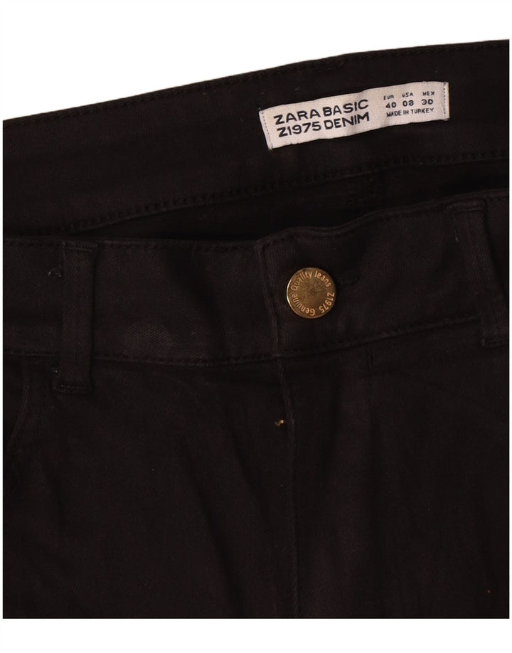Женские прямые джинсы Zara EU 40 Medium W30 L30, черный хлопок
