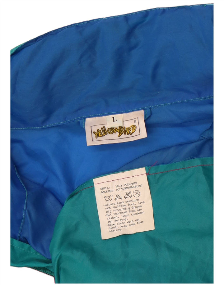 Винтажная мужская дождевик UK 40, большой разноцветный полиамид с цветными блоками