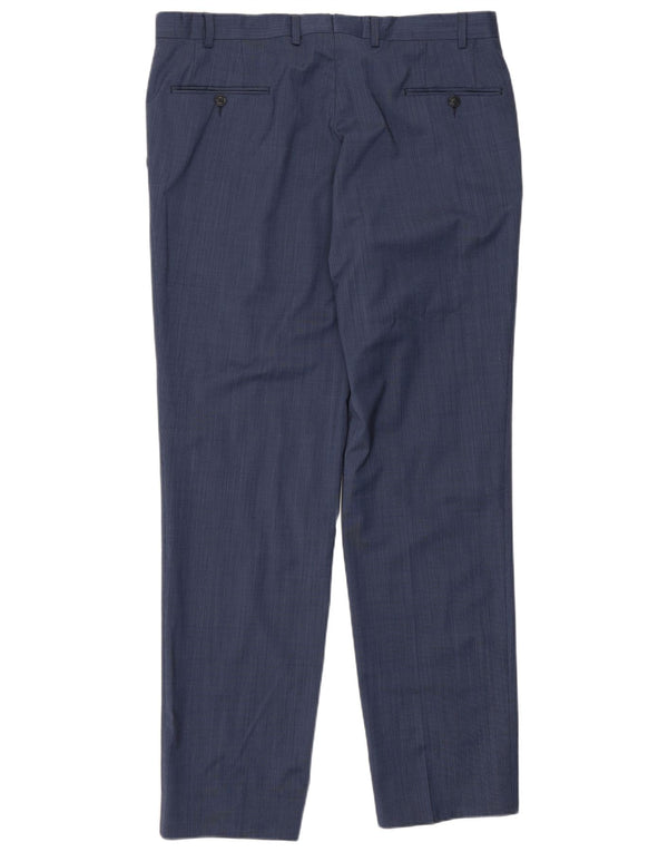 Мужские костюмные брюки классического кроя Engbers IT 54 2XL W38 L33 синие, полиэстер