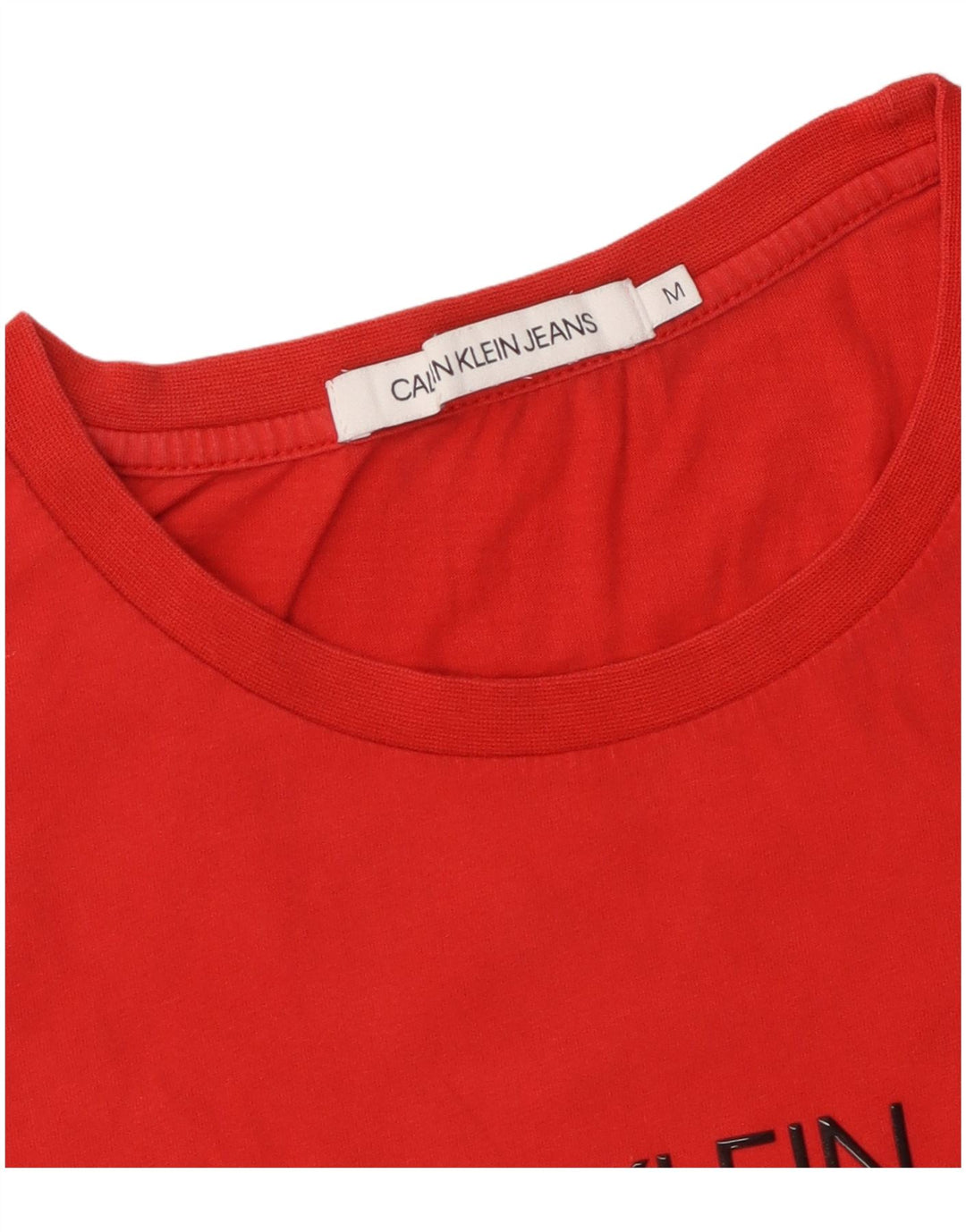 Женская футболка с рисунком Calvin Klein Jeans Top UK 12, средний красный