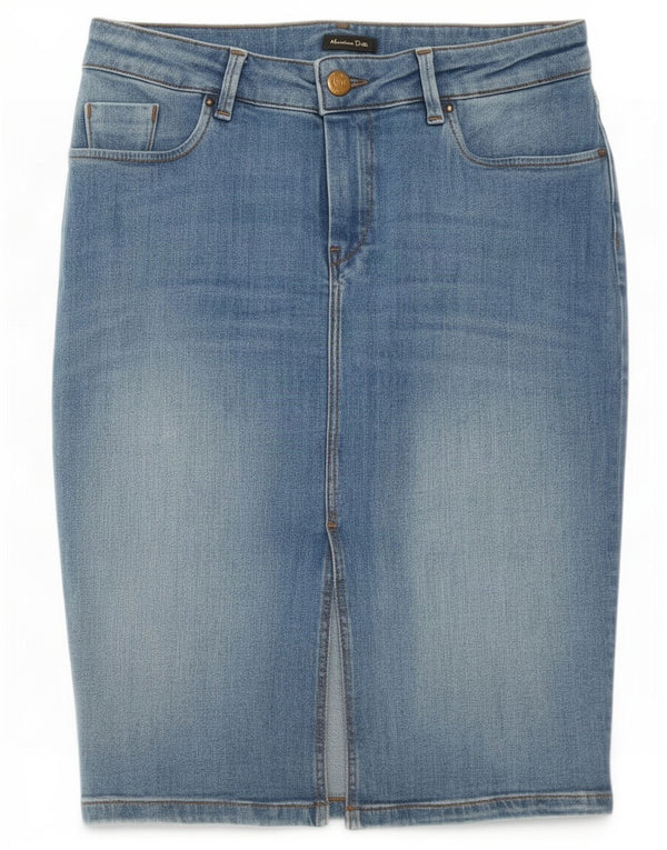 Юбка женская джинсовая Massimo Dutti EU 38 маленькая W28 синяя