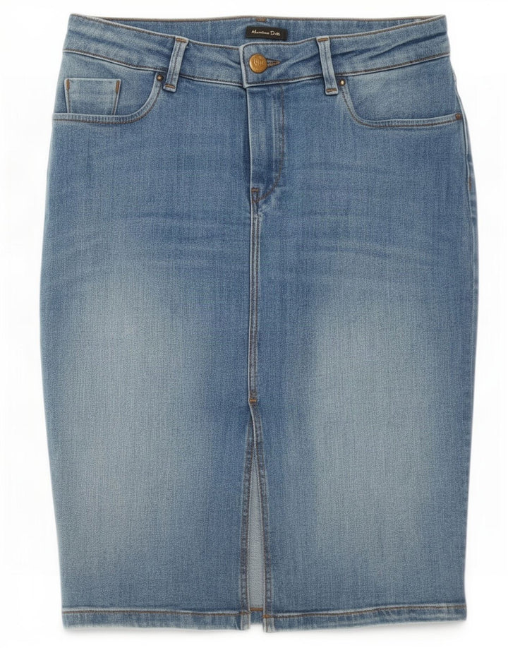 Юбка женская джинсовая Massimo Dutti EU 38 маленькая W28 синяя