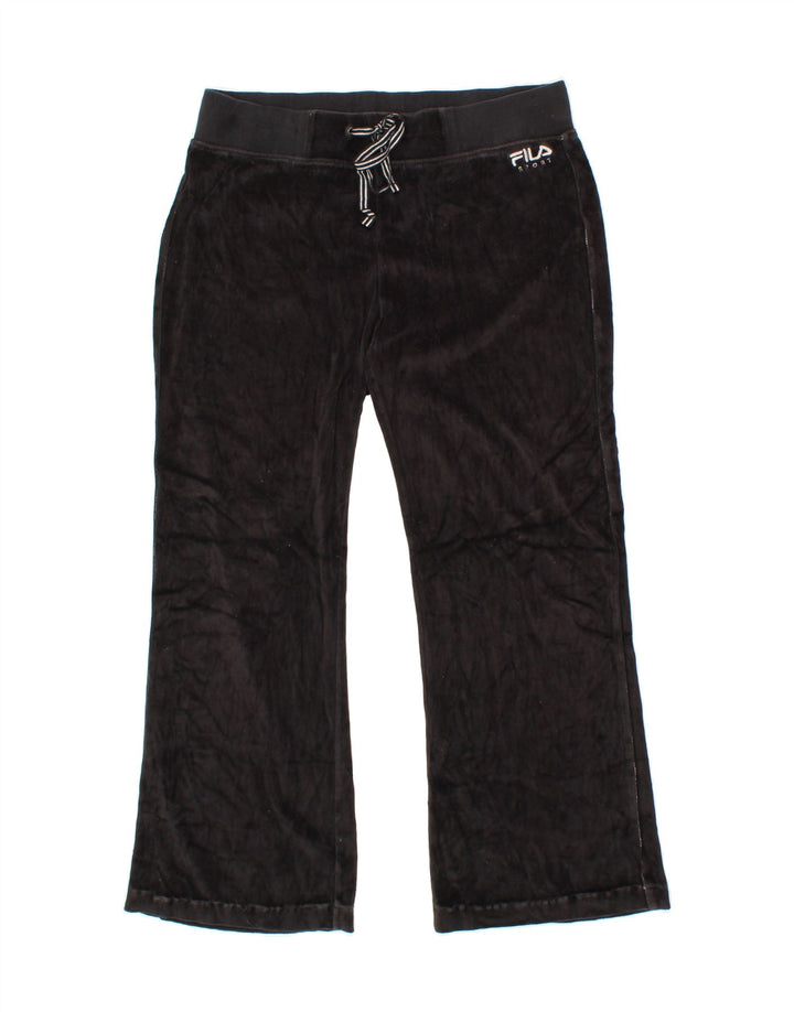 FILA Womens Tracksuit Trousers UK 14 Medium  Black Cotton Vintage Fila and Second-Hand Fila from Messina Hembry 