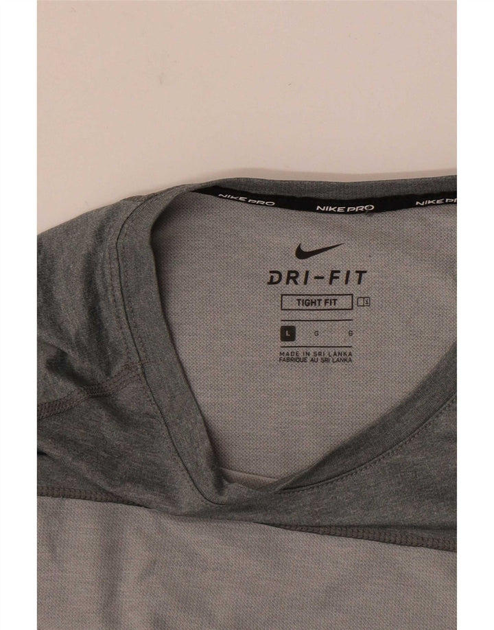 Мужская футболка Nike Dri Fit, большая серая