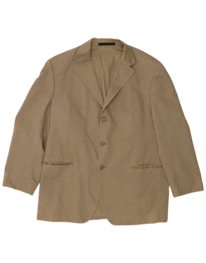Мужской пиджак Marks & Spencer с 3 пуговицами, Великобритания 44 XL, хлопок цвета хаки
