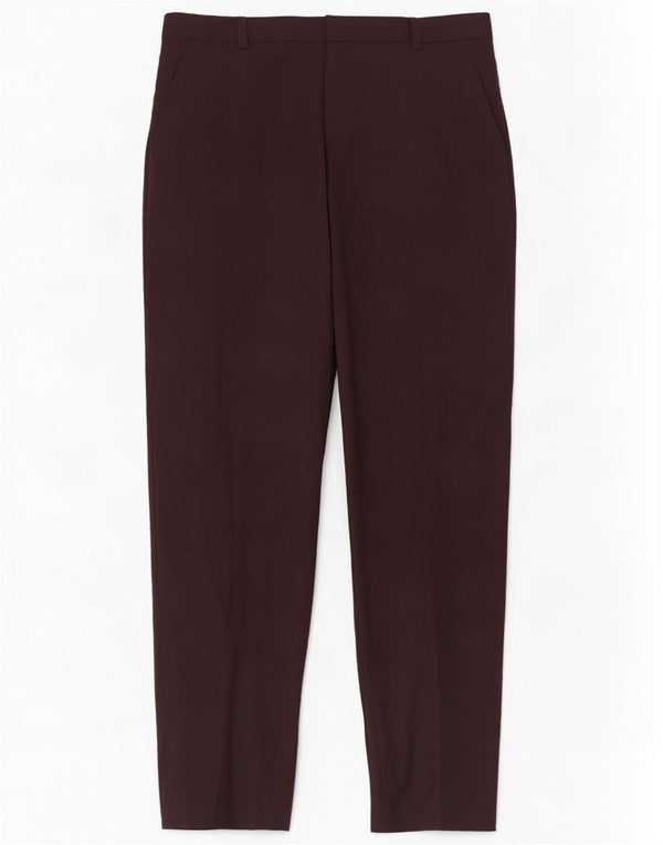 Topshop Женские узкие костюмные брюки UK 12 Medium W30 L27 Бордовый полиэстер