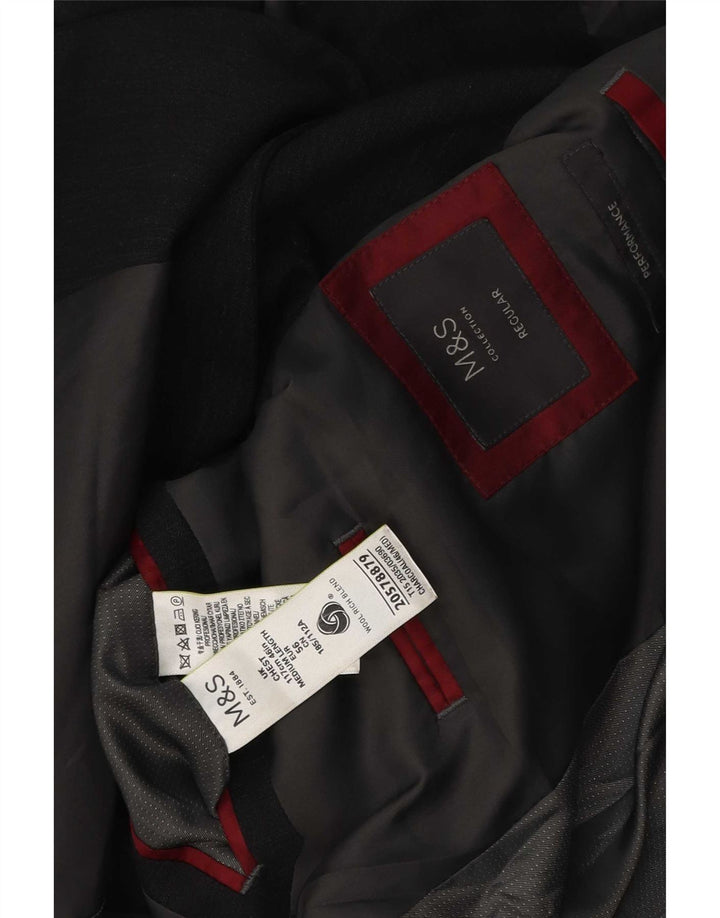 Мужской пиджак на двух пуговицах Marks & Spencer UK 46 XL, серый полиэстер