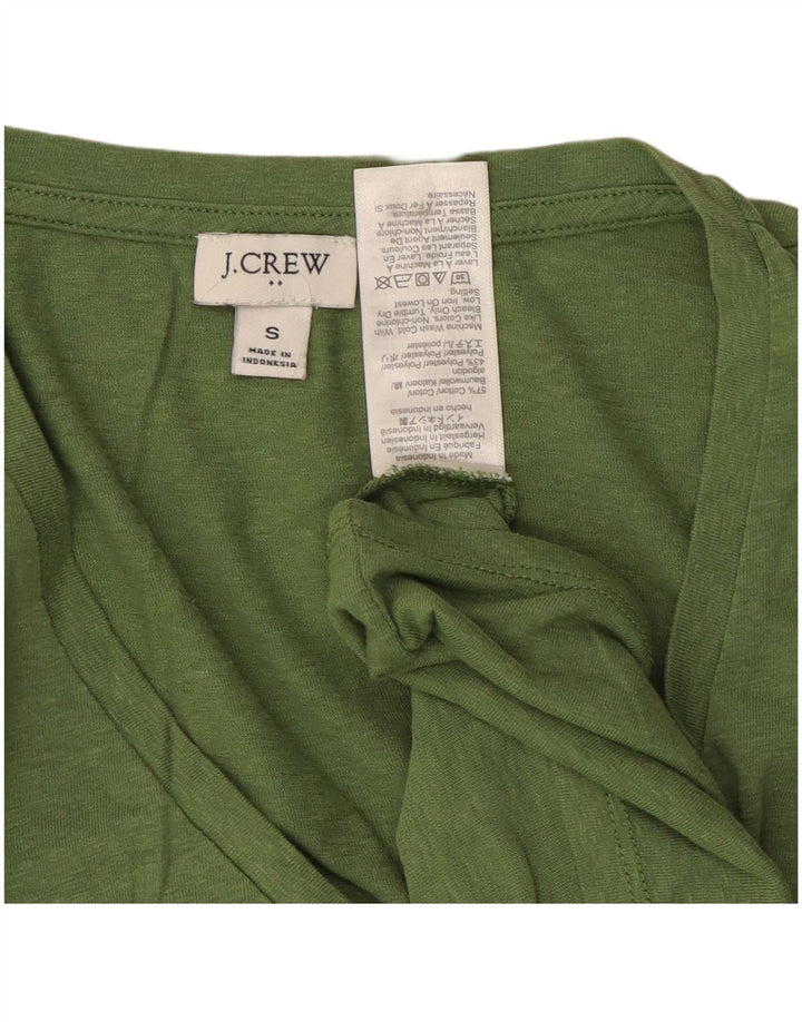 Женский жилет J. CREW Top UK 10, маленький зеленый хлопок