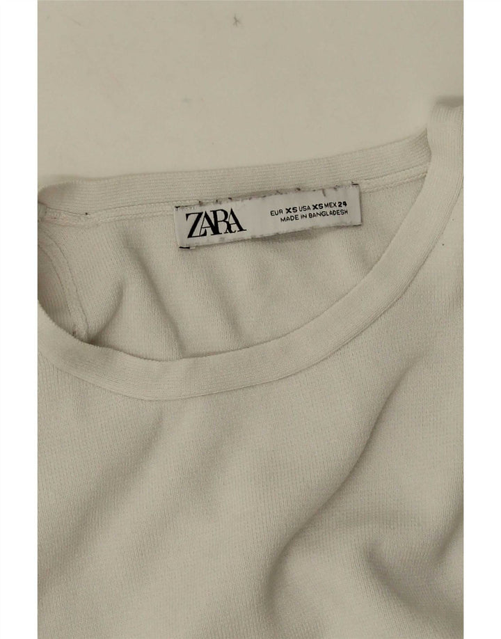 Женский укороченный жилет Zara UK 4 XS Белый