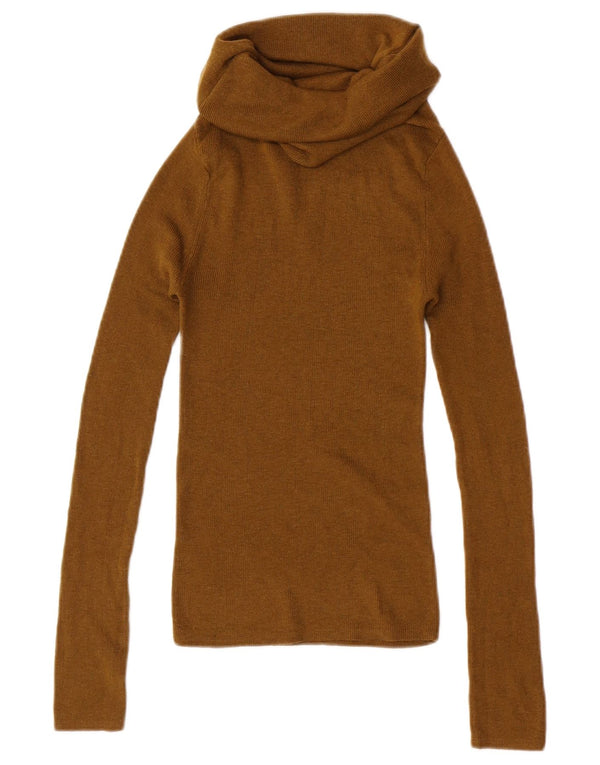 Женский джемпер с высоким воротником Zara UK 4 XS, полиэстер цвета хаки