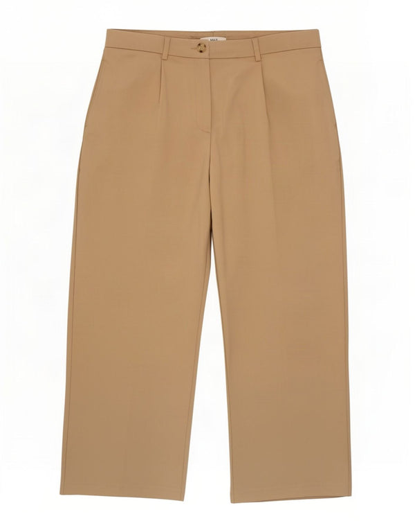 Женские брюки чинос с высокой талией Marks & Spencer UK 20 2XL W38 L29 Бежевые