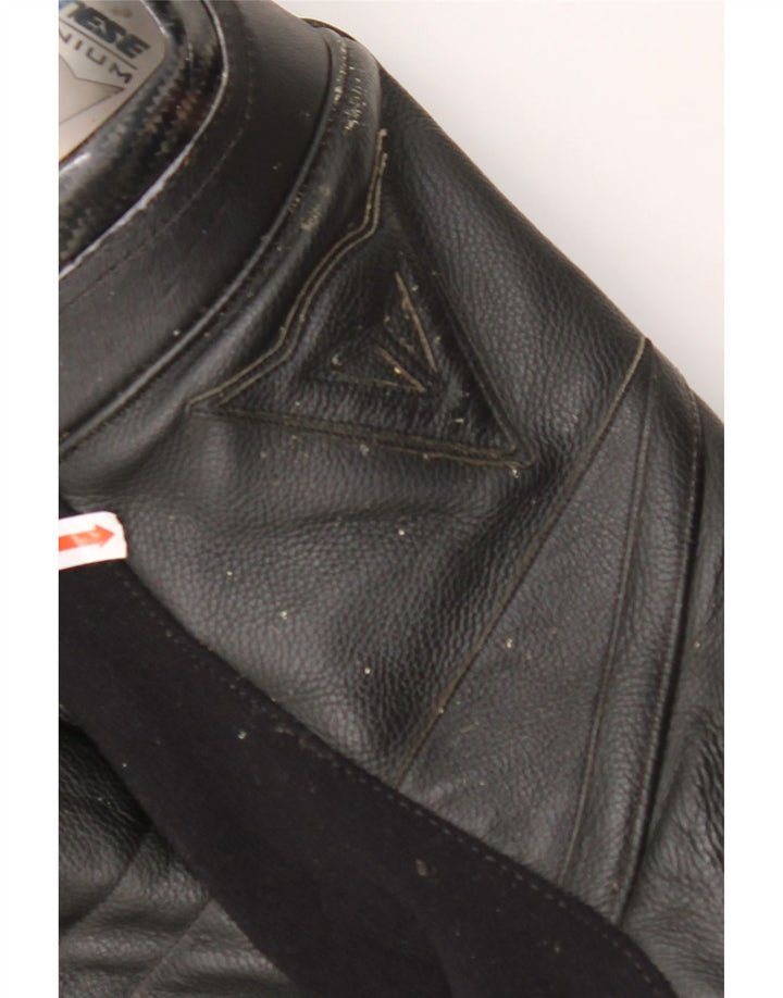 Мужская кожаная гоночная куртка DAINESE IT 50, большая черная кожа