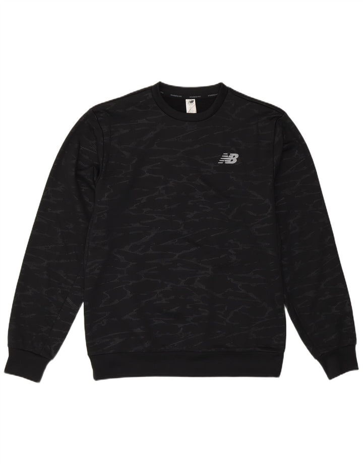 Мужская толстовка New Balance, маленький черный камуфляжный джемпер из полиэстера