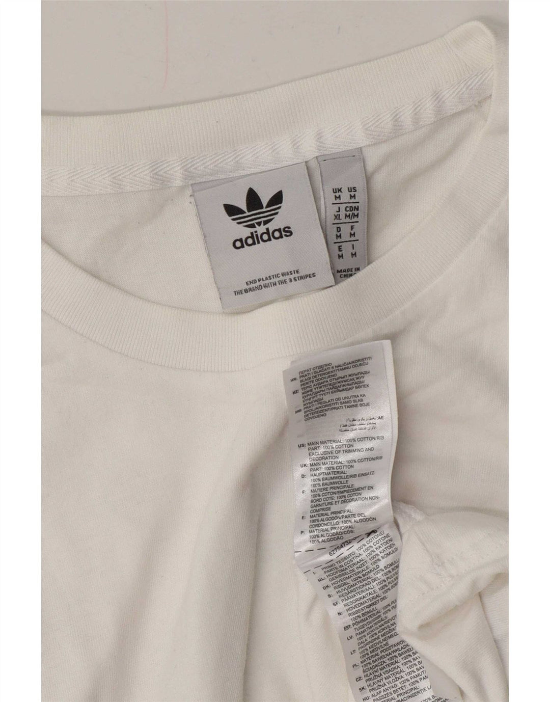 Adidas Мужская футболка с рисунком Топ среднего размера, белый хлопок