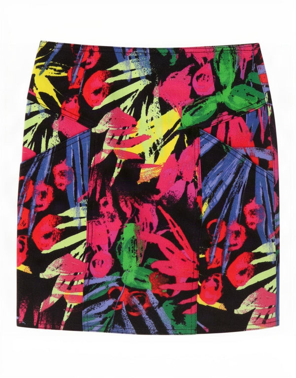 Topshop Womens Abstract Pattern Mini Skirt UK 10 Small W27 Multicoloured