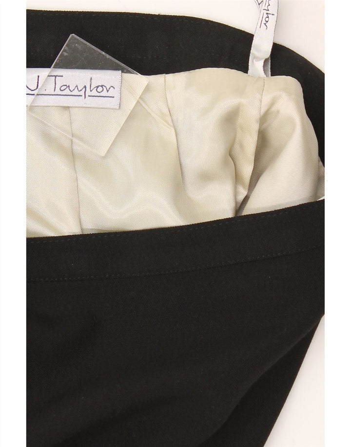 J. TAYLOR Womens Pencil Skirt UK 12 Medium W28  Black Polyester