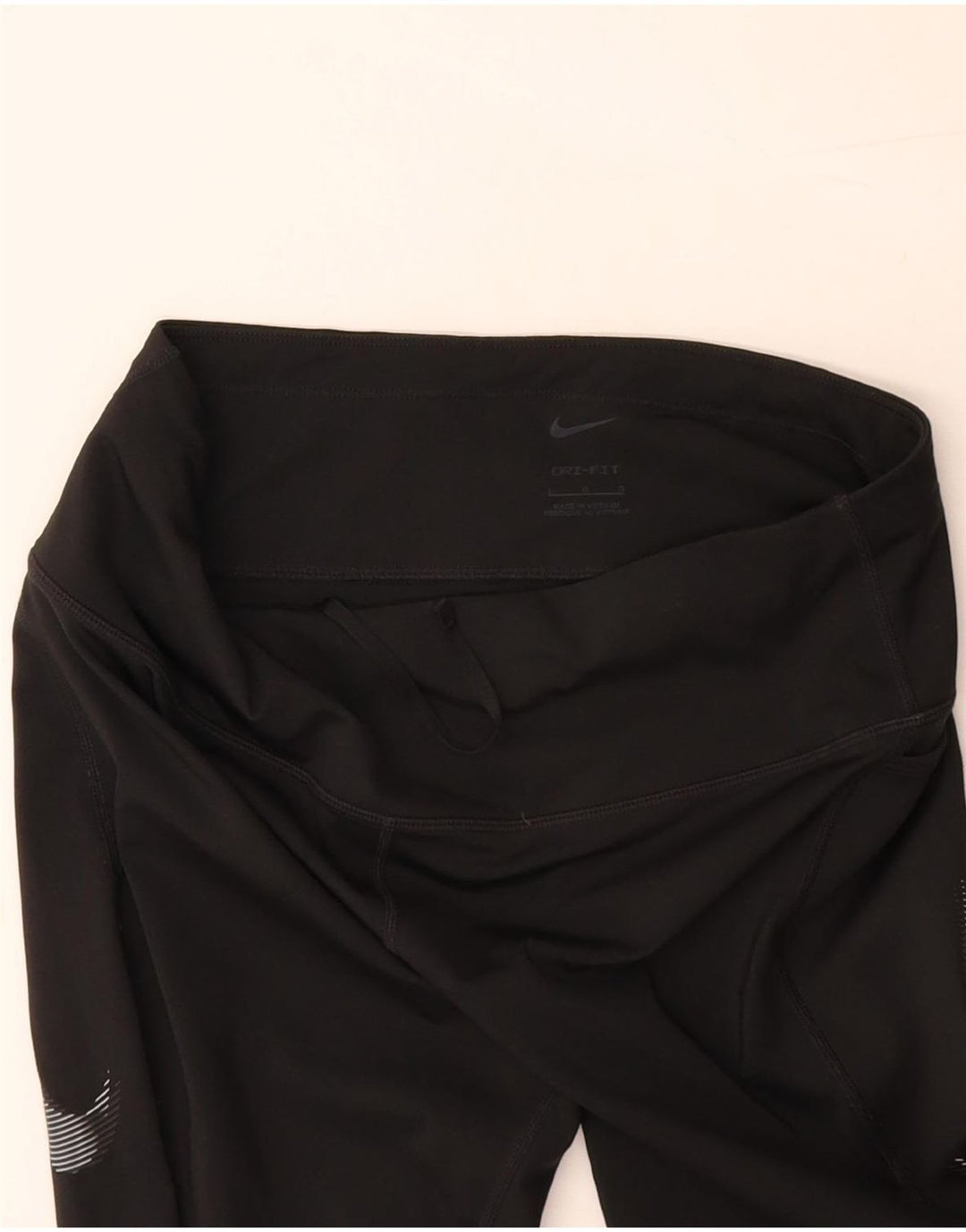 Женские леггинсы с рисунком NIKE Dri Fit UK 14, большие размеры, черный полиэстер