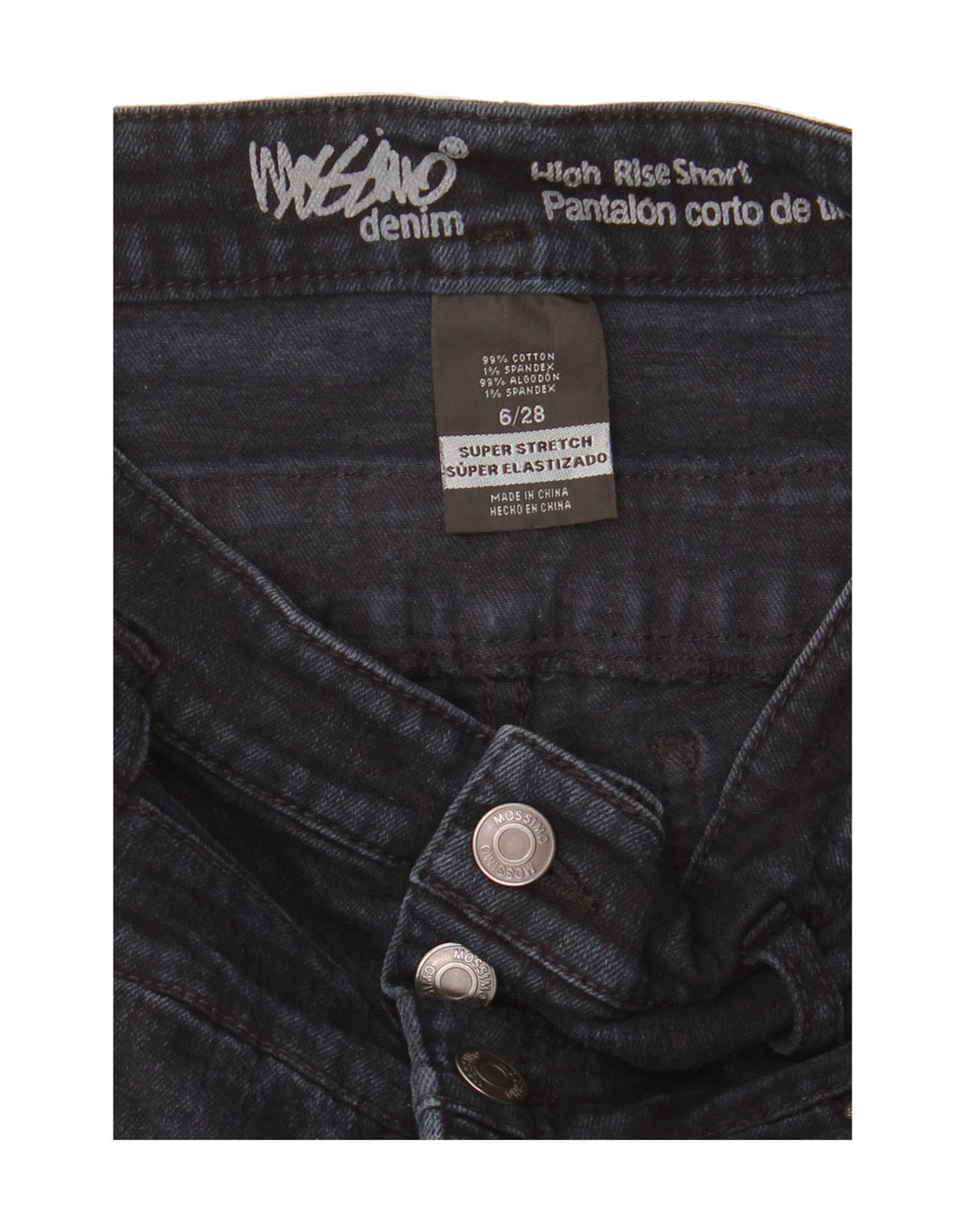 MOSSIMO Womens High Rise Denim Shorts US 6 Medium W28 Blue Cotton Vintage Mossimo and Second-Hand Mossimo from Messina Hembry 