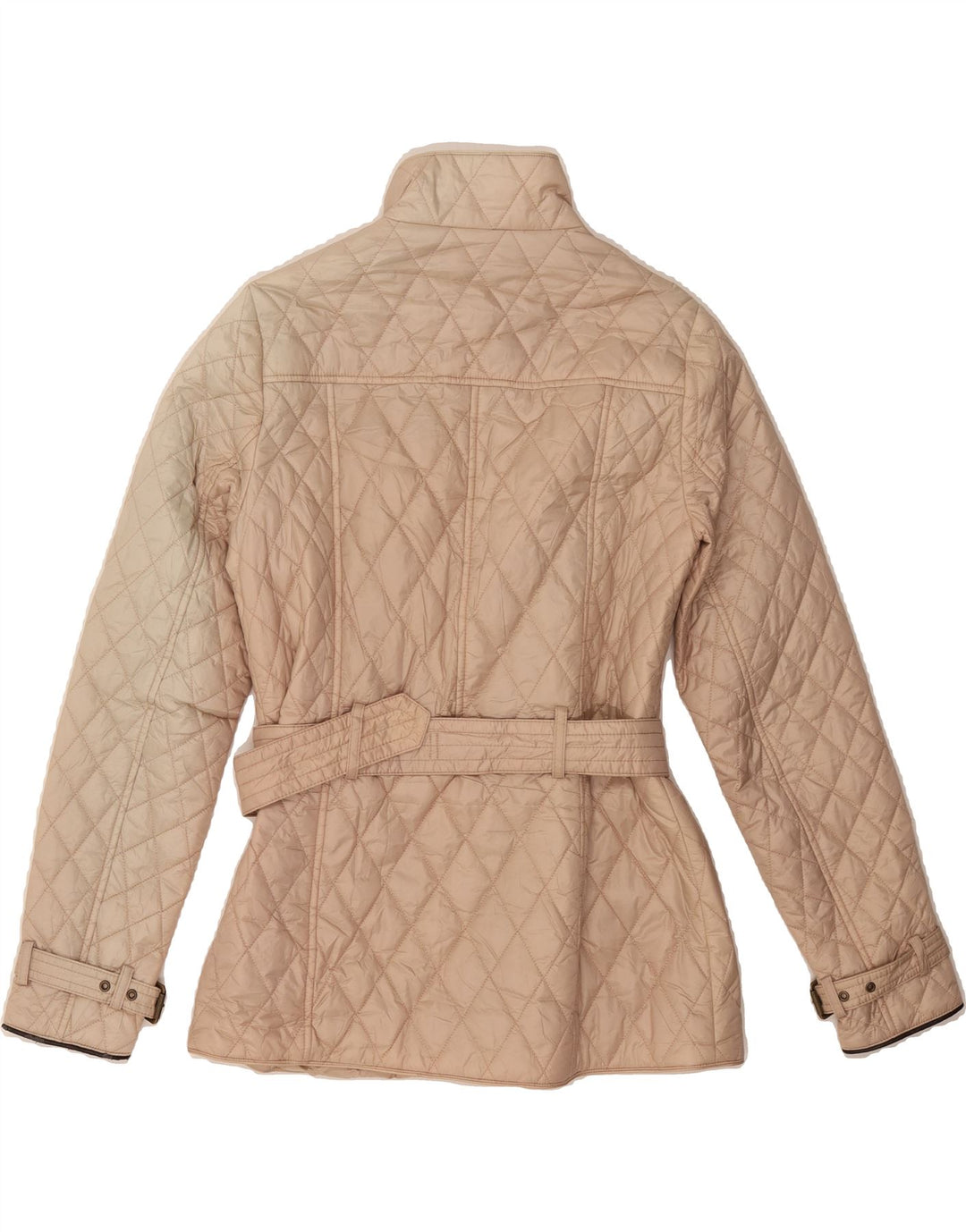 BARBOUR Womens Quilted Jacket UK 10 Small Beige Polyamide Vintage Barbour and Second-Hand Barbour from Messina Hembry 
